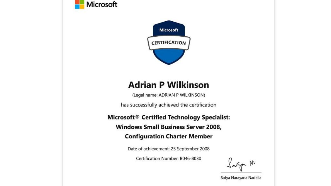 Windows Small Business Server 2008 [Charter Member]